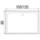 Душевой поддон из АБС-пластика Wemor 100x80 S 10000006110 Белый