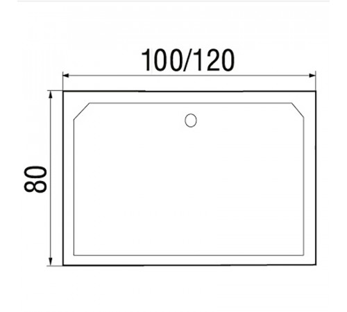 Душевой поддон из АБС-пластика Wemor 120x80 S 10000006059 Белый