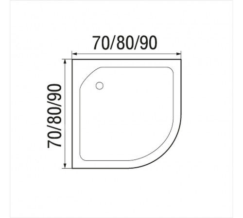Акриловый поддон для душа Wemor 70х70 С 10000006092 Белый