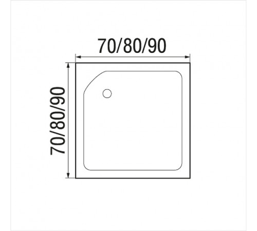 Акриловый поддон для душа Wemor 70х70 S 10000006091 Белый