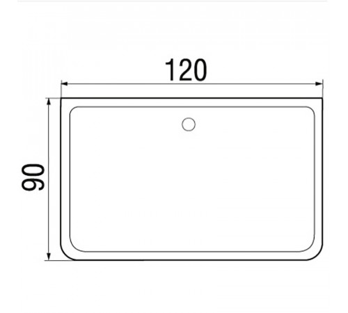 Душевой поддон из АБС-пластика Wemor 120x90 S 10000006112 Белый