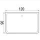 Душевой поддон из АБС-пластика Wemor 120x90 S 10000006112 Белый