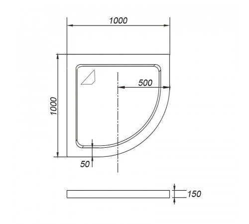 Душевой поддон из искусственного камня WeltWasser WFR 100x100 10000002901 Белый