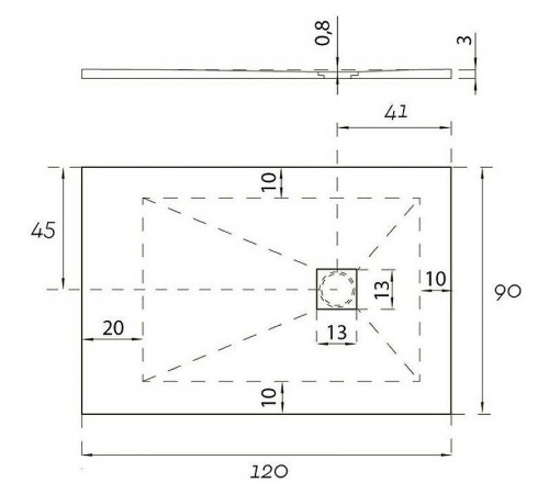 Душевой поддон из искусственного камня Aquanet Pleasure 120x90 258891 Черный