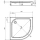Акриловый поддон для душа Aquanet HX515 90x90 293844 Белый