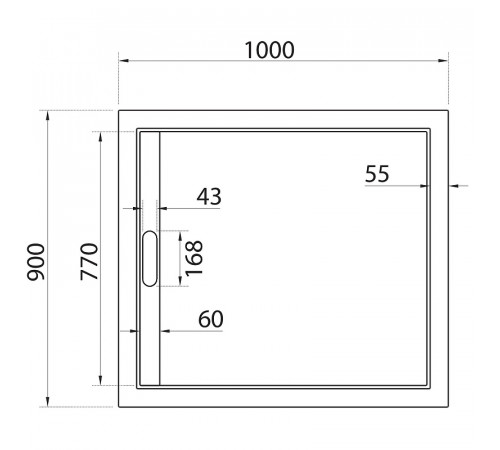 Душевой поддон из искусственного камня Cezares Tray AS 100x90 TRAY-AS-AH-100/90-30-W Белый