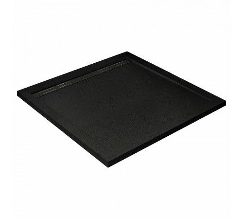 Душевой поддон из искусственного камня Cezares Tray AS 90x90 TRAY-AS-A-90-30-NERO Черный матовый