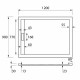 Душевой поддон из искусственного камня Cezares Tray AS 120x90 TRAY-AS-AH-120/90-30-W Белый