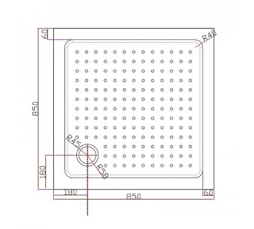 Акриловый поддон для душа Cezares Tray A 85x85 TRAY-A-A-85-15-W Белый