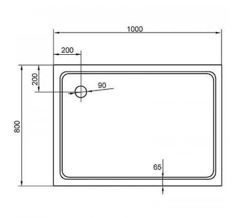 Душевой поддон из стеклокомпозита Cezares Tray SMC 100x80 TRAY-M-AH-100/80-35-W Белый