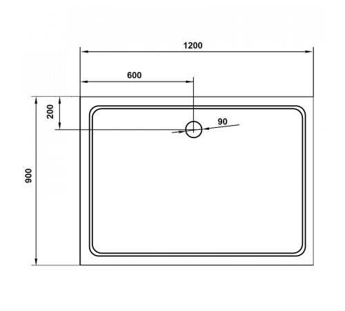 Душевой поддон из стеклокомпозита Cezares Tray SMC 120x90 TRAY-M-AH-120/90-35-W Белый