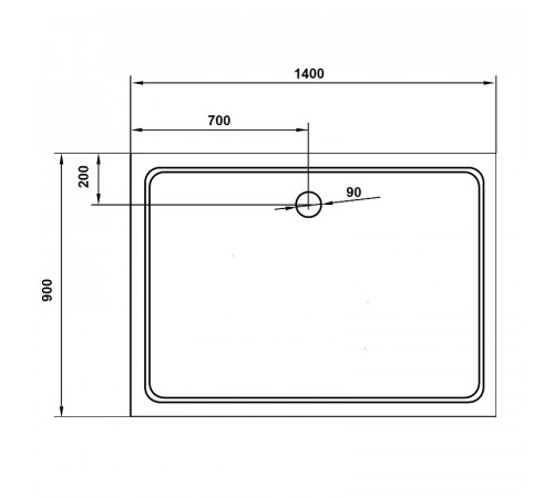 Душевой поддон из стеклокомпозита Cezares Tray SMC 140x90 TRAY-M-AH-140/90-35-W Белый