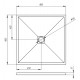 Душевой поддон из искусственного камня Veconi Tezeo 90x90 TZW20-90-R1 Белый