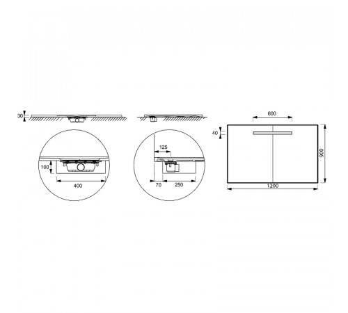 Душевой поддон из неокварца Jacob Delafon Surface 120x90 E62628-SS2 Белый гипс