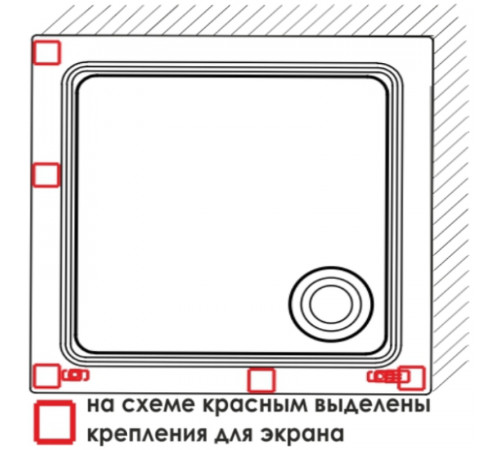 Акриловый поддон для душа WasserKRAFT Amper 80x80 29T02 Белый глянец