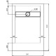 Душевой поддон из искусственного камня STWORKI Эстерсунд 120x90 440689 Белый