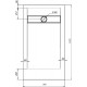 Душевой поддон из искусственного камня STWORKI Эстерсунд 140x80 440673 Белый