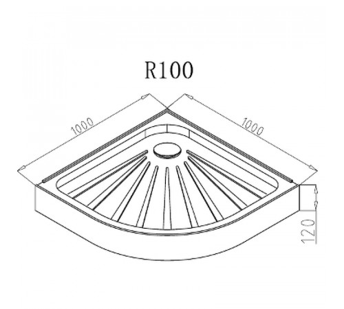 Душевой поддон из АБС-пластика Ceruttispa R100 100х100 Белый