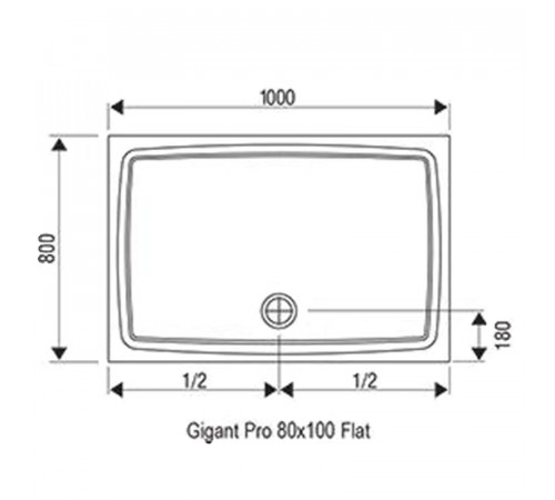 Душевой поддон из искусственного камня Ravak Gigant Pro 100x80 Flat XA03A411010 Белый