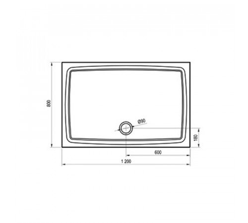 Душевой поддон из искусственного камня Ravak Gigant Pro Flat 120x80 XA03G411010 Белый