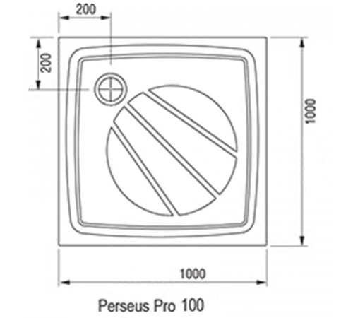 Душевой поддон из искусственного камня Ravak Perseus Pro 100x100 XA03AA01010 Белый