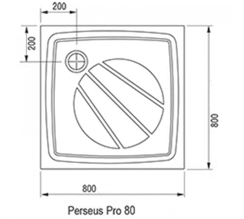 Душевой поддон из искусственного камня Ravak Perseus Pro 80х80 XA034401010 Белый