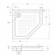 Акриловый поддон для душа BelBagno Tray 90x90 TRAY-BB-P-90-15-W Белый