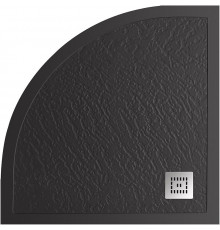 Душевой поддон из искусственного камня BelBagno Uno 90x90 TRAY-MR-UNO-R-90-550-35-NERO-CR Черный матовый