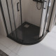 Душевой поддон из искусственного камня BelBagno Uno 90x90 TRAY-MR-UNO-R-90-550-35-NERO-CR Черный матовый