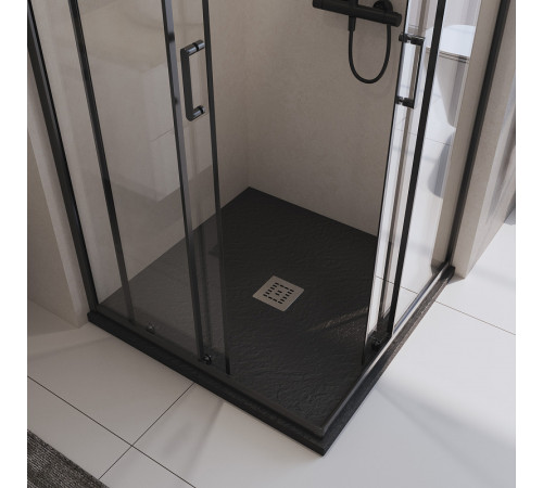 Душевой поддон из искусственного камня BelBagno Uno 90x90 TRAY-MR-UNO-A-90-35-NERO Черный