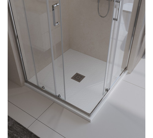 Душевой поддон из искусственного камня BelBagno Uno 80x80 TRAY-MR-UNO-A-80-35-W Белый