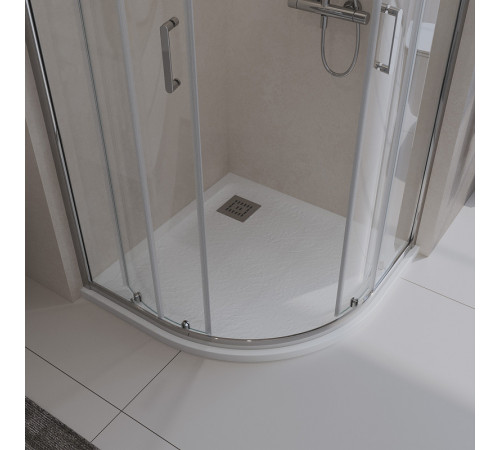 Душевой поддон из искусственного камня BelBagno Uno 90x90 TRAY-MR-UNO-R-90-550-35-W Белый