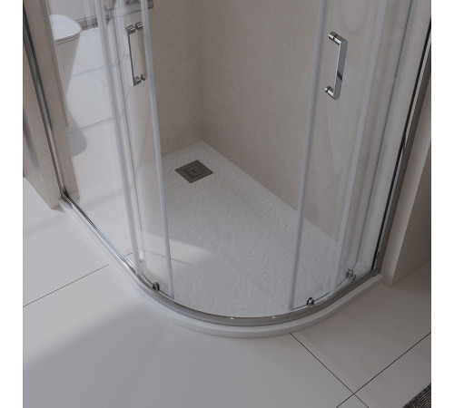 Душевой поддон из искусственного камня BelBagno Uno 120x90 L TRAY-MR-UNO-RH-120/90-550-35-W-L-CR Белый