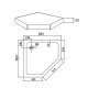 Акриловый поддон для душа Agger 90x90 A03-090TCR/T Белый