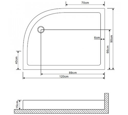 Акриловый поддон для душа Grossman 120х90 GR-41210920L Белый