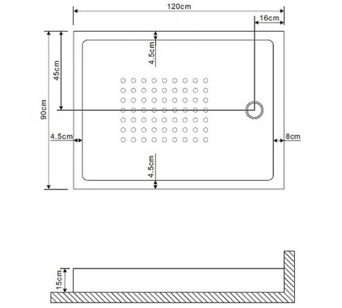 Акриловый поддон для душа Grossman 120х90 GR-11200920L Белый