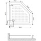 Акриловый поддон для душа Grossman 90х90 GR-80900920 Белый