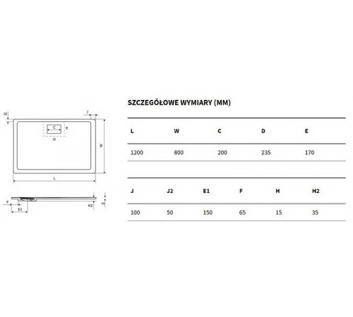 Душевой поддон из искусственного камня Excellent Lavano 120x80 BREX.1103.120.080.CAN Капучино