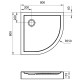 Акриловый поддон для душа Santek Палермо 80х80 1WH302477 Белый