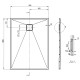 Душевой поддон из искусственного камня Deante Correo 120x90 KQR_T43B Антрацит