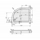 Душевой поддон из искусственного камня Эстет Омега 100х80 L ФР-00000768 Белый