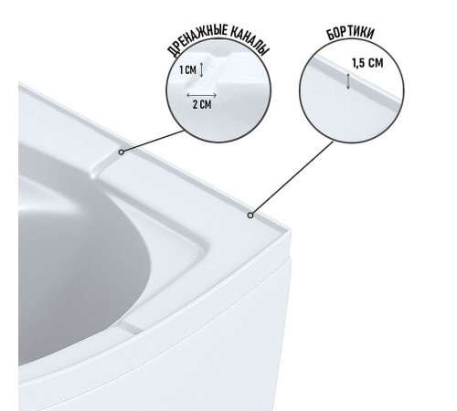 Душевая кабина Niagara Eco 90x70 L E90/70/40L/TN/BK без гидромассажа