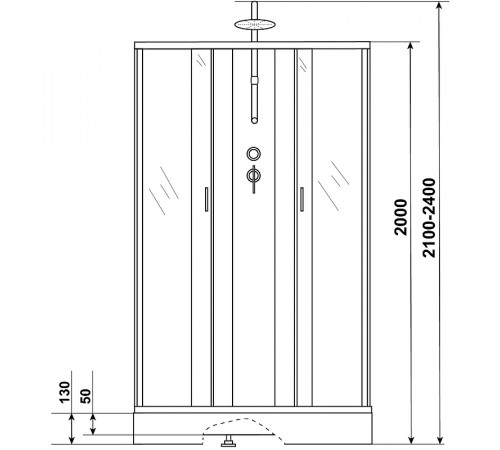 Душевая кабина Niagara Classic 120х90 NG-43295-14QBKT без гидромассажа