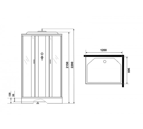 Душевая кабина Niagara Classic 120х90 NG-43295-14QP без гидромассажа