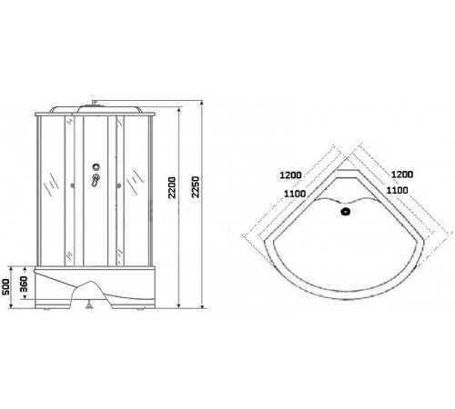 Душевая кабина Niagara Luxe 120x120 NG-7744W с гидромассажем