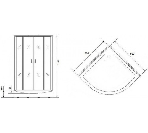 Душевая кабина Niagara Premium 90x90 NG-6901-01 Black без гидромассажа