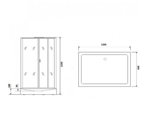 Душевая кабина Niagara Premium 120x80 NG-6012-01QR без гидромассажа