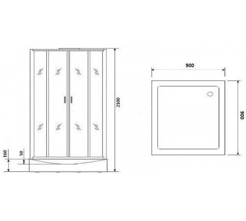 Душевая кабина Niagara Premium 90x90 NG-6001-01Q без гидромассажа