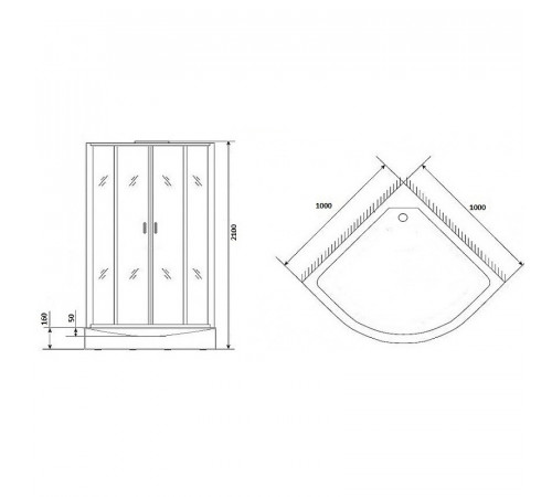 Душевая кабина Niagara Premium 100x100 NG-6902-01G Black с гидромассажем