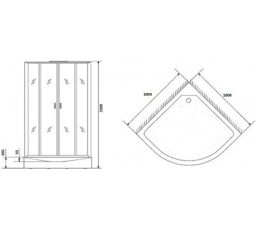 Душевая кабина Niagara Premium 100x100 NG-6902-01 Black без гидромассажа